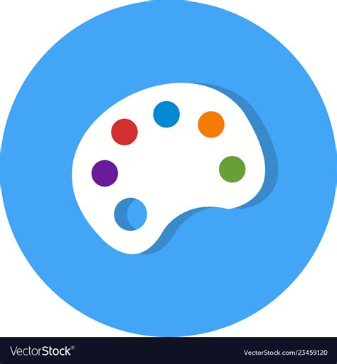 Color Pallet Icon Royalty Free Vector Image Vectorstock