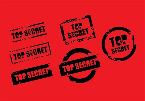 Top Secret Stamp Vector Set - Download Free Vector Art, Stock Graphics ...