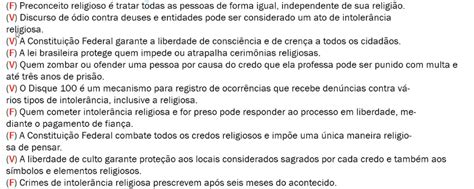 Geography Blog Questão De Ensino Religioso Marque V Para As