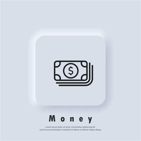 Premium Vector Cash Icon Money Logo Banknote Or Dollar Bill Icon