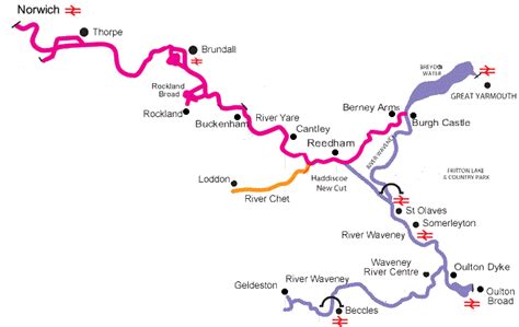 Norfolk Broads River Distances Calculator