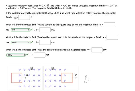 Solved A Square Wire Loop Of Resistance R And Side Chegg