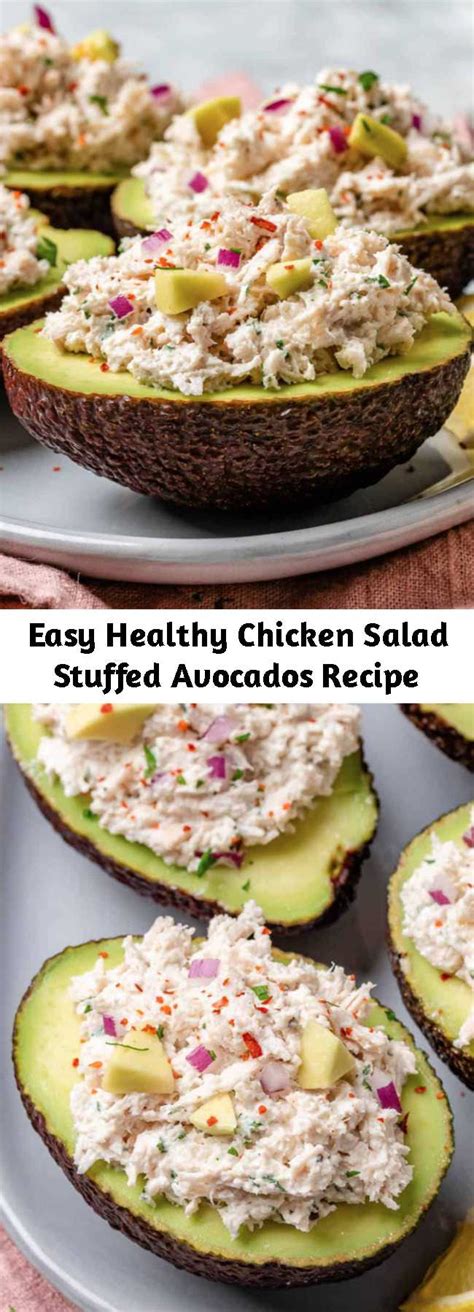 Easy Healthy Chicken Salad Stuffed Avocados Recipe 9am Chef