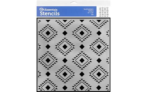 Pa Essentials Stencil Southwestern Pattern For Painting On Wood Canvas