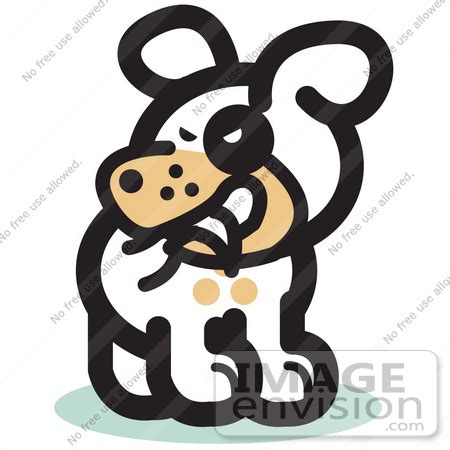 Royalty-free Cartoon Clip Art of a Silly Dog Biting His Own Tail ...