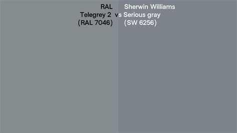 RAL Telegrey 2 RAL 7046 Vs Sherwin Williams Serious Gray SW 6256