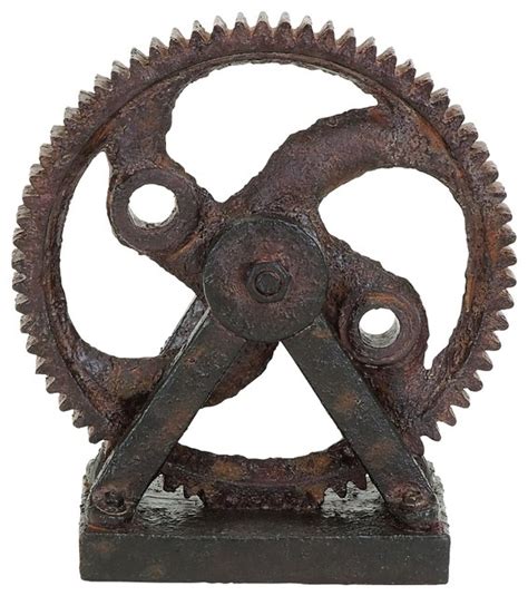 Industrial Style Rusted Gear Decor Decorative Objects And Figurines