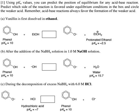 Solved Using Pka Values You Can Predict The Position Of