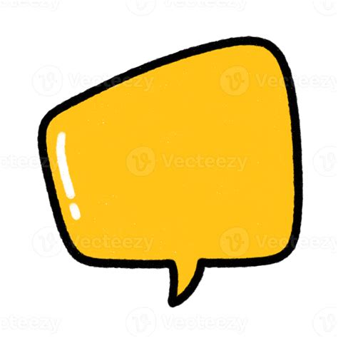 Yellow Comic Speech Bubble 18818828 PNG