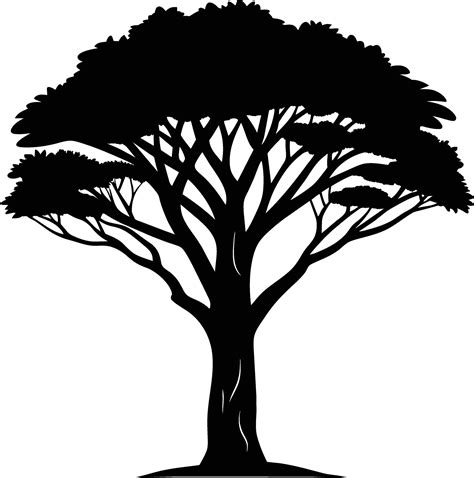 A illustration of african tree silhouette 45363054 Vector Art at Vecteezy