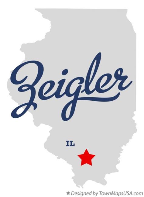 Map of Zeigler, IL, Illinois