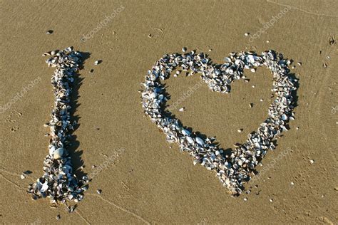 A Shell Heart On The Beach Stock Photo Cobalt88 2016207