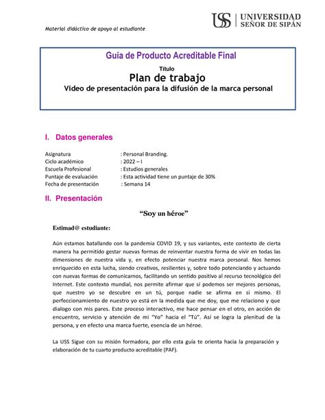 Guía de Producto Acreditable final PAF Guía de Producto Acreditable