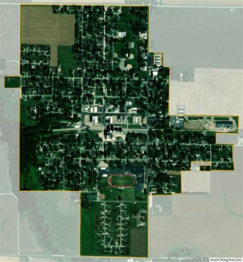 Map of Colfax village, Illinois