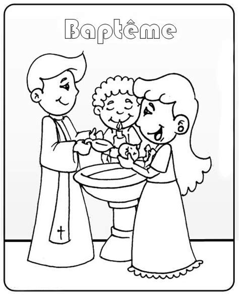 Coloriage Bapteme gratuit à imprimer