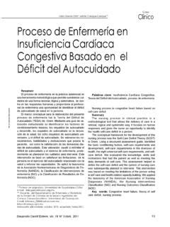 Proceso de Enfermería en Insuficiencia Cardíaca Congestiva