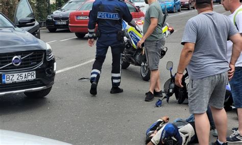 FOTO Motociclist accidentat pe Frăsinet Opinia Buzău