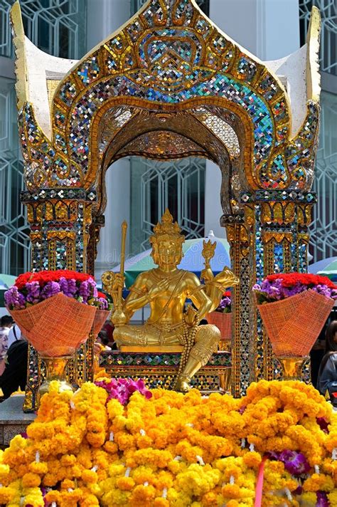 Principal Image Of Mahabrahma At The Erawan Shrine Bangkok Commonly