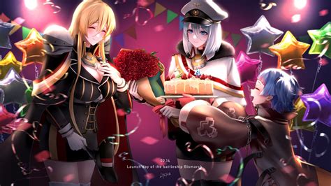 Happy Valentine And Launch Day [bismarck Tirpitz U 556] R Azurelane