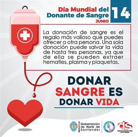 Campa A D A Mundial Donante De Sangre Instituto Departamental De Salud