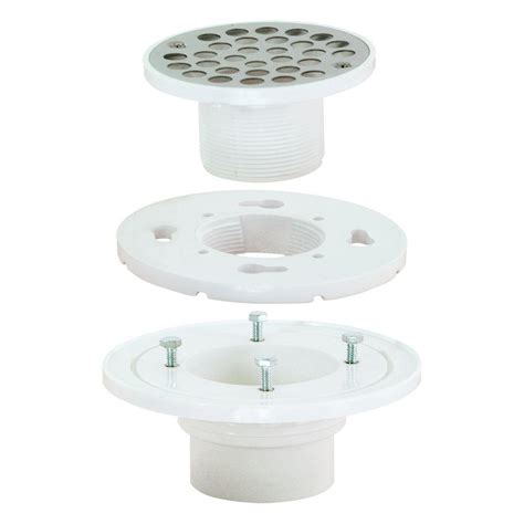 EZ FLO 2 In X 3 In PVC Low Profile Floor And Shower Drain 15301 The