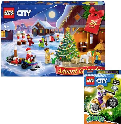 Lego City Adventkalender Met Lego City Stuntmotor