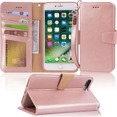 Ulak Iphone 8 Plus Wallet Case Iphone 7 Plus Case With 9 Card Holder Premium Pu