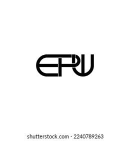 epw lettering initial monogram logo design stock vector royalty