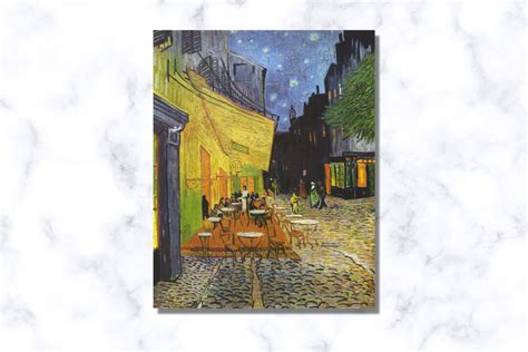 Vincent Van Gogh Café Terrace at Night Art Print, Canvas Panel, Van ...