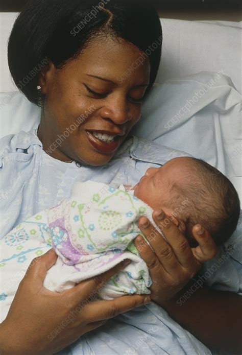 Mother Holding Her Premature Baby Stock Image M Science