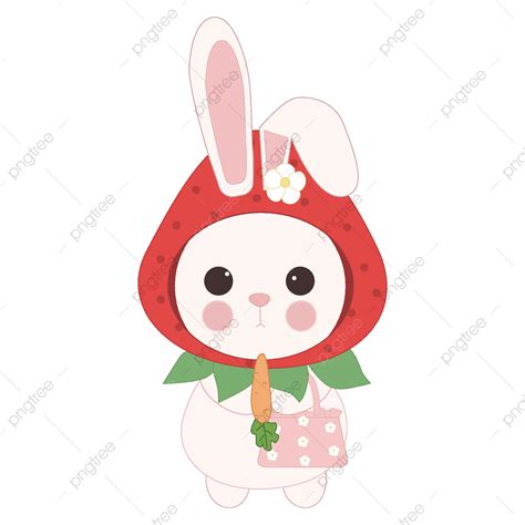 Rabbit Strawberry Vector PNG Vector PSD And Clipart With Transparent