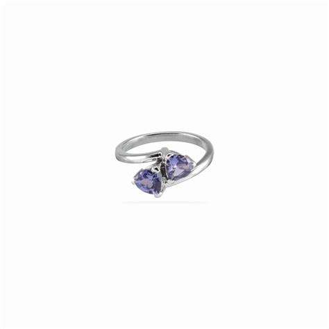 Carats Light Vb Blue Heart Shaped Tanzanite Ring The Tanzanite