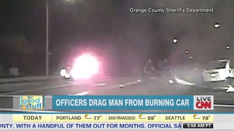 Officers Save Man From Burning Vehicle Cnn