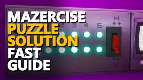 Mazercise Puzzle Solution FNAF Security Breach Maze YouTube