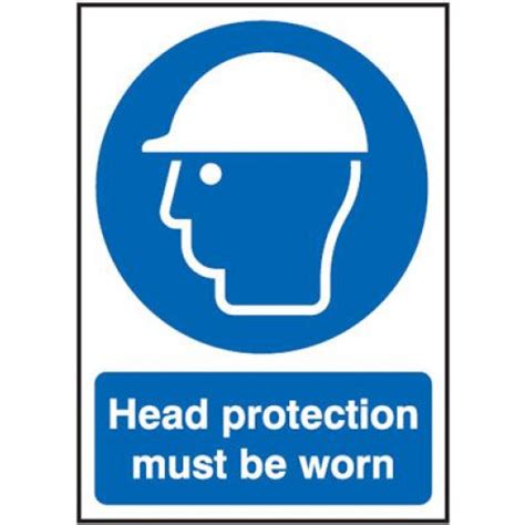 Head Protection Must Be Worn Mandatory Safety Sign Blitz Media