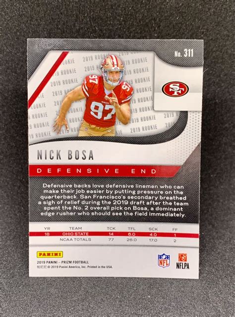 2019 Panini Prizm Rookies 311 Nick Bosa RC EBay