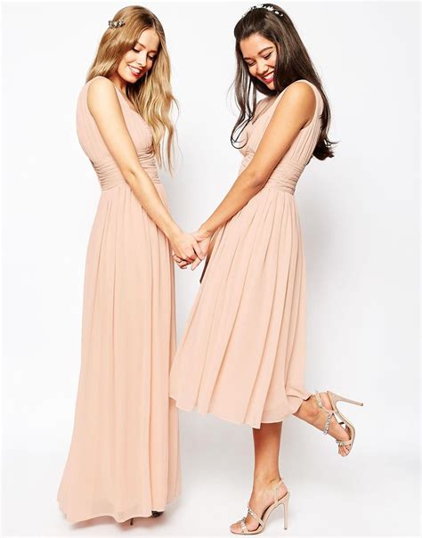 ASOS WEDDING Ruched Panel Midi Dress At Asos Dresses Beautiful