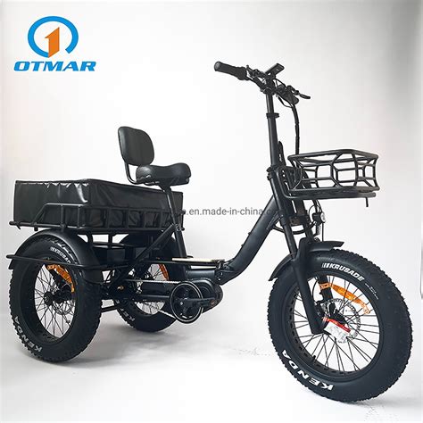 MID Drive Three Wheel Folding E Trike Cargo Fat Tire Electric Trike - Cargo Electric Trike and ...