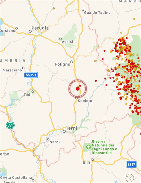 Terremoto Nuova Scossa In Umbria Epicentro Tra Terni E Foligno Paura