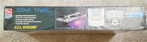 Star Trek Uss Excelsior Amt Ertl Model 6630 New Factory Sealed Box Ebay