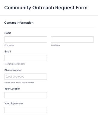 Community Outreach Request Form Template Jotform