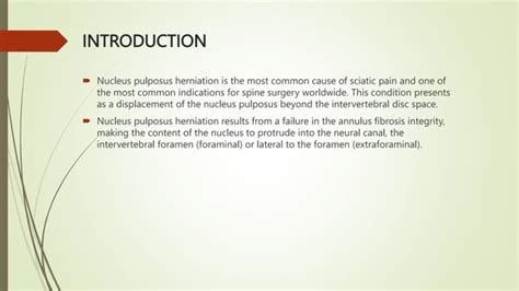 Herniated Nucleus Pulposus HNP Pptx