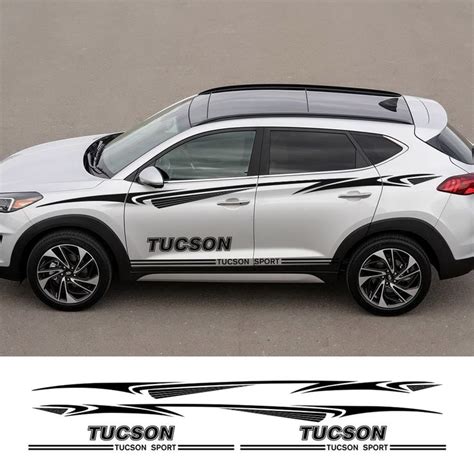 2pcs Car Both Side Door Stickers Vinyl Film Automobiles Sports Graphics Decals For Hyundai