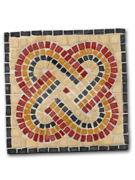 Mosaic painting pattern of roman knots 14x14cm - 2 pieces - The Roman