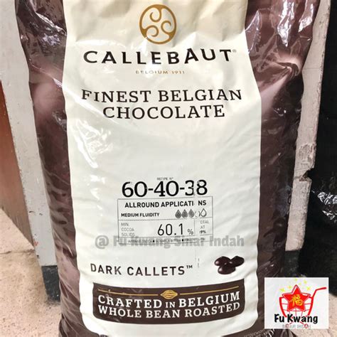 Jual Callebaut Dark Chocolate Belgian Couverture 60 40 38 601 100