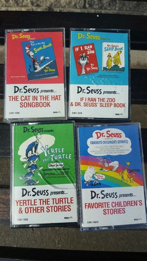 Lot Of 4 Dr Seuss Cassette Tapes Vintage Audiobooks Childrens Kids