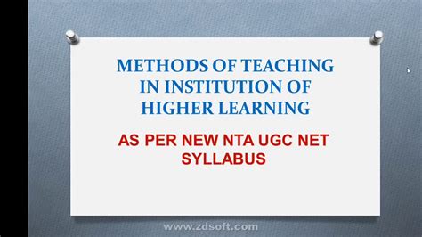 Methods Of Teaching NTA UGC NET TEACHING APTITUDE UGC NET PAPER 1