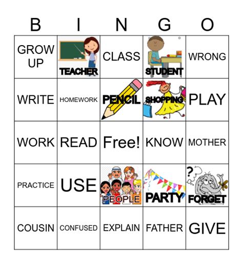 Asl 1 Unit 2 Review Bingo Card