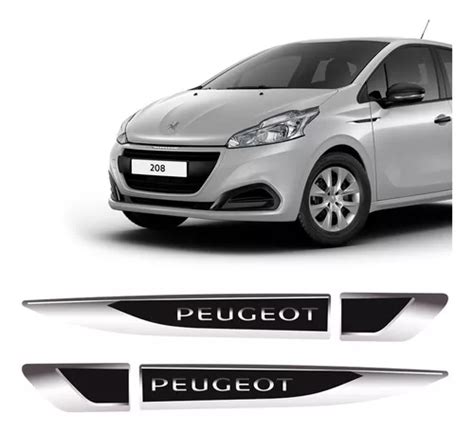 Emblema Aplique Lateral Peugeot Decorativo Resinado Par