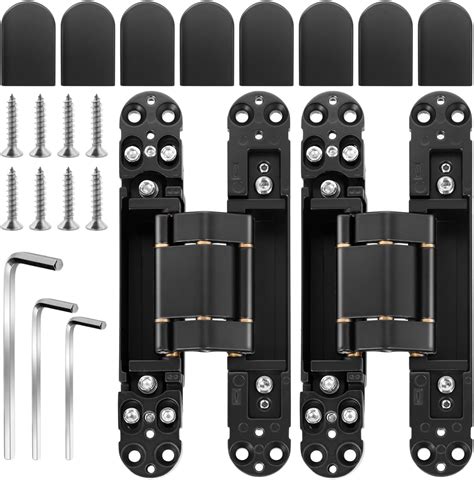 Hidden Door Hinges Pcs Inch Black Invisible Hinges For Doors